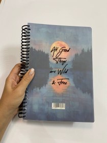 تصویر دفتر 150 برگ s.a.m سیمی جلد طلق 