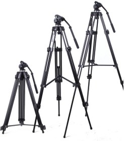 تصویر سه پایه عکاسی و فیلمبرداری ویفینگ WF-717 WEIFENG Tripod WF-717 Camcorder Tripod Stand