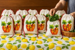 تصویر کیسه سبزی و میوه - طرح کیسه سبزی هویج 