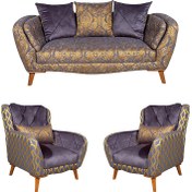 تصویر مبل راحتی پنج نفره دکورابو مدل رویال کاتن مدل 100597 