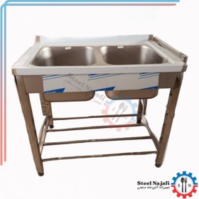 تصویر سینک دو لگنه یک متری 