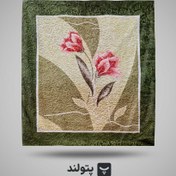 تصویر پتو دو نفره گلبافت گلدار 