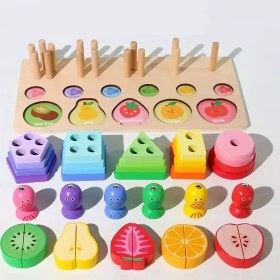 تصویر اسباب بازی جاگذاری اشکال برش میوه چوبی کد 5107473 