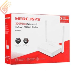 تصویر مودم روتر ADSL2 بی‌ سیم مرکوسیس مدل MW-300D 