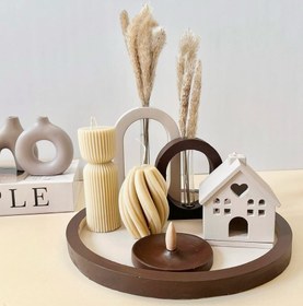 تصویر ست دکوری جلو مبلی بتنی 