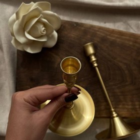 تصویر ست شمعدان برنجی فلورانس 