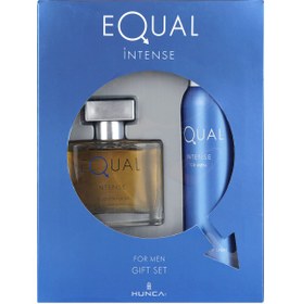 تصویر HUNCA اکوال پک کادویی اینتنس مردانه دوتکه کارتنی(8754) ٍEQUAL PACK EAU DE TOILLETE+DEODORANT FOR MEN ٍGIFT SET INTENSE