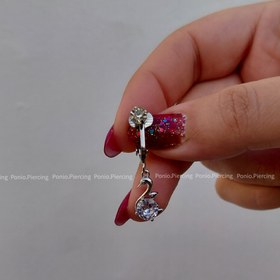 تصویر پیرسینگ ناف فیک 