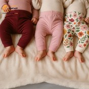 تصویر شلوار کودک Hudson Baby مدل 101510825 Babyشلوار راحتی بچه گانه پسرانه برند هادسون بی بی صفر تا سه ماه - سفید با راه مشکی HUD son baby