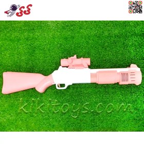 تصویر تفنگ حباب ساز دخترانه اسباب بازی برقی بزرگ صورتی BUBBLE GUN P049 