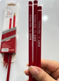 تصویر مداد قرمز سه گوش KMT 
