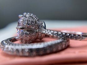 تصویر انگشتر و حلقه ست زنانه تاج ملکه Queen's crown ring and ring set for women