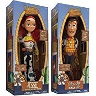 تصویر عروسک سخنگوی "وودی کلانتر و جسیکا " از داستان اسباب بازی 3 محصول Disney. 