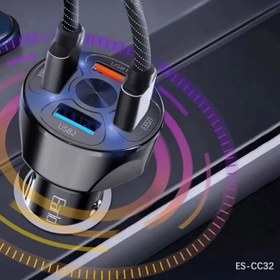 تصویر شارژر فندکی ارلدام مدل CC32 ظرفیت ۳.۱ آمپر فست شارژ 