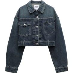 تصویر کت جین TRF HEART DENIM JACKET برند ZARA 