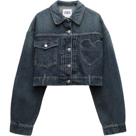 تصویر کت جین TRF HEART DENIM JACKET برند ZARA 