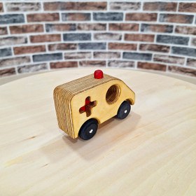 تصویر آمبولانس چوبی Wooden ambulance