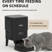 تصویر ظرف غذای اتوماتیک سگ و گربه ناکس ۴ لیتری | برنامه‌ریزی وعده غذایی، ضد مورچه، دوگانه برق و باتری 