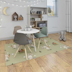 تصویر فرش کودک طرح خرگوش کد CK011 