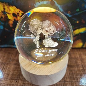 تصویر گوی کریستالی قطر 8سانت 