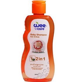 تصویر شامپو سر و بدن وی کر جوانه گندم و آلوئه ورا 230 میلی لیتر Wee Care Baby Shampoo 2 in 1 Wheat Grem Extract 230 ml