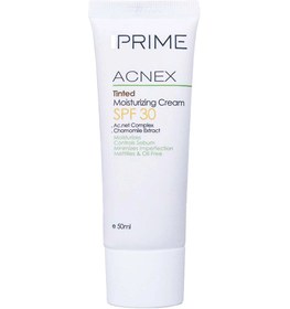 تصویر کرم مرطوب کننده رنگی spf 30 پوست چرب پرایم(قیمت قدیم) Acnex tinted moisturizing cream spf 30