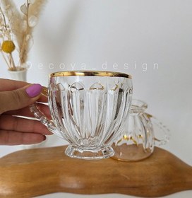 تصویر فنجان جنوا لب طلایی 