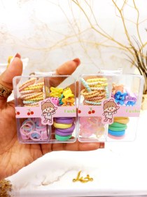 تصویر پک 4 تکیه گیره کش مو و چهل گیس دخترانه 