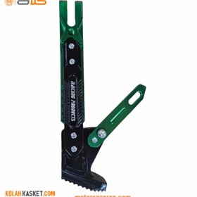 تصویر جک بغل موتور سیکلت رنتال سبز مدل RL34 Green rental motorcycle side jack, model RL34