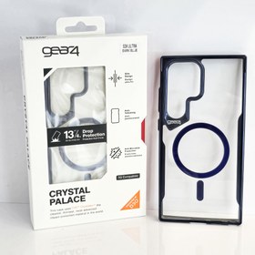 تصویر قاب اورجینال Crystal Palace Gear4 شفاف Magsafe مدل Samsung Galaxy S24 Ultra 