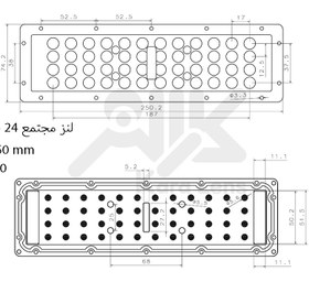 تصویر لنز اس ام دی پرژکتور 48 وات (چشمه) یکپارچه، 60 درجه، SMD 3030 به همراه واشر smd lenses,3030