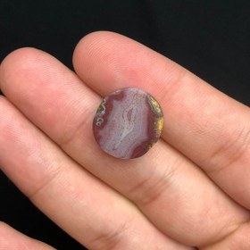 تصویر نگین عقیق سلیمانی قرمز شن دار کاملا طبیعی و کلکسیونی Agate