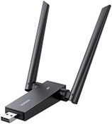 تصویر آداپتور UGREEN USB WiFi AC1300 دو آنتن 2.4G و 5G دو باند قابل حمل بی‌سیم دانگل اترنت برای لپ‌تاپ کامپیوتر رومیزی، کارت WiFi از Windows XP/7/8/8.1/10/11 پشتیبانی می‌کند 