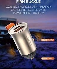 تصویر شارژر فندکی الدینیو مدل C509Q توان ۳۰ وات فست شارژ 