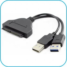 تصویر کابل ساتا به USB3 با برق کمکی (پاور خور)-مخصوص هارد 2.5 الی 3.5 اینچ 