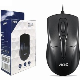 تصویر موس سیم دار مدل MS110 AOC Wired Optical Mouse MS110