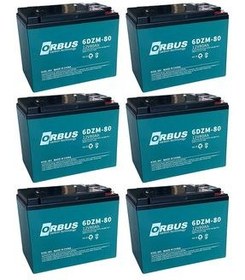 تصویر باتری باطری موتور سیکلت ژل 12V 80Ah 6 Set ORBUS 