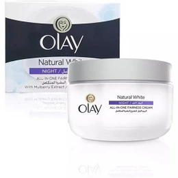 کرم اولای نچرال وایت شب روشن کننده Olay Natural White All in One Night Fairness Cream