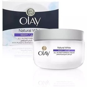 تصویر کرم روشن کننده شب اولای مدل Olay Natural Aura Night Cream with Vitamin B3 Pro B5 E Olay Natural Aura Night Cream with Vitamin B3 Pro B5 E 50g