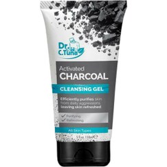 تصویر ژل شستشو صورت ذغال فعال مناسب برای انواع پوست حجم 150 میل فارماسی Farmasi Dr C Tuna Activated Charcoal Purifying Cleansing Gel 150 ml