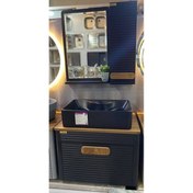 تصویر روشویی کابینتی بامبو مشکی 