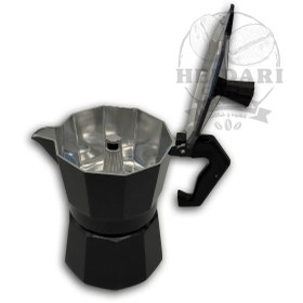 تصویر اسپرسوساز موکاپات سایز کوچک _ 3 کاپ مشکی Small Size Moka Pot Espresso Maker - 3-Cup Black