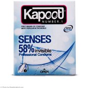 تصویر کاندوم نازک کاپوت مدل Senses 58 بسته 3 عددی 
