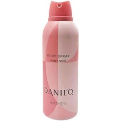 تصویر اسپری خوشبوکننده بدن زنانه دنیلو مدل Sweet Note ظرفیت 200 میلی لیتر Danilo Sweet Note Body Spray 200 ml