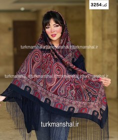 تصویر روسری ترکمنی طرح ایتالیایی 