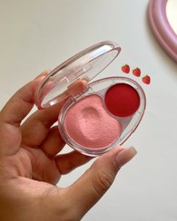 تصویر رژگونه خمیری میس لارا دو رنگ - کد توت فرنگی 