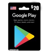 تصویر گیفت کارت ۲۰ دلاری گوگل پلی (آمریکا) Google play ۲۰$ Gift card (US)