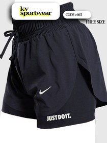 تصویر شورتک پادار ورزشی زنانه NIKE کد 0001 NIKE womens sports shorts code 0001