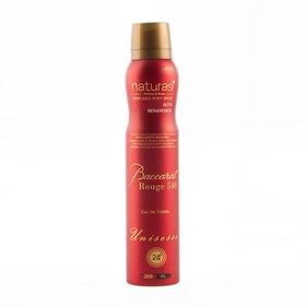 تصویر اسپری خوشبو کننده بدن باکارات رژ برند ناتوراسی Naturasi حجم 200 میل Baccarat rouge body deodorizing spray Naturasi brand, volume 200 ml