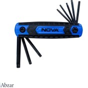 تصویر آلن چاقویی ستاره ای 8 عددی نووا مدل 1160 